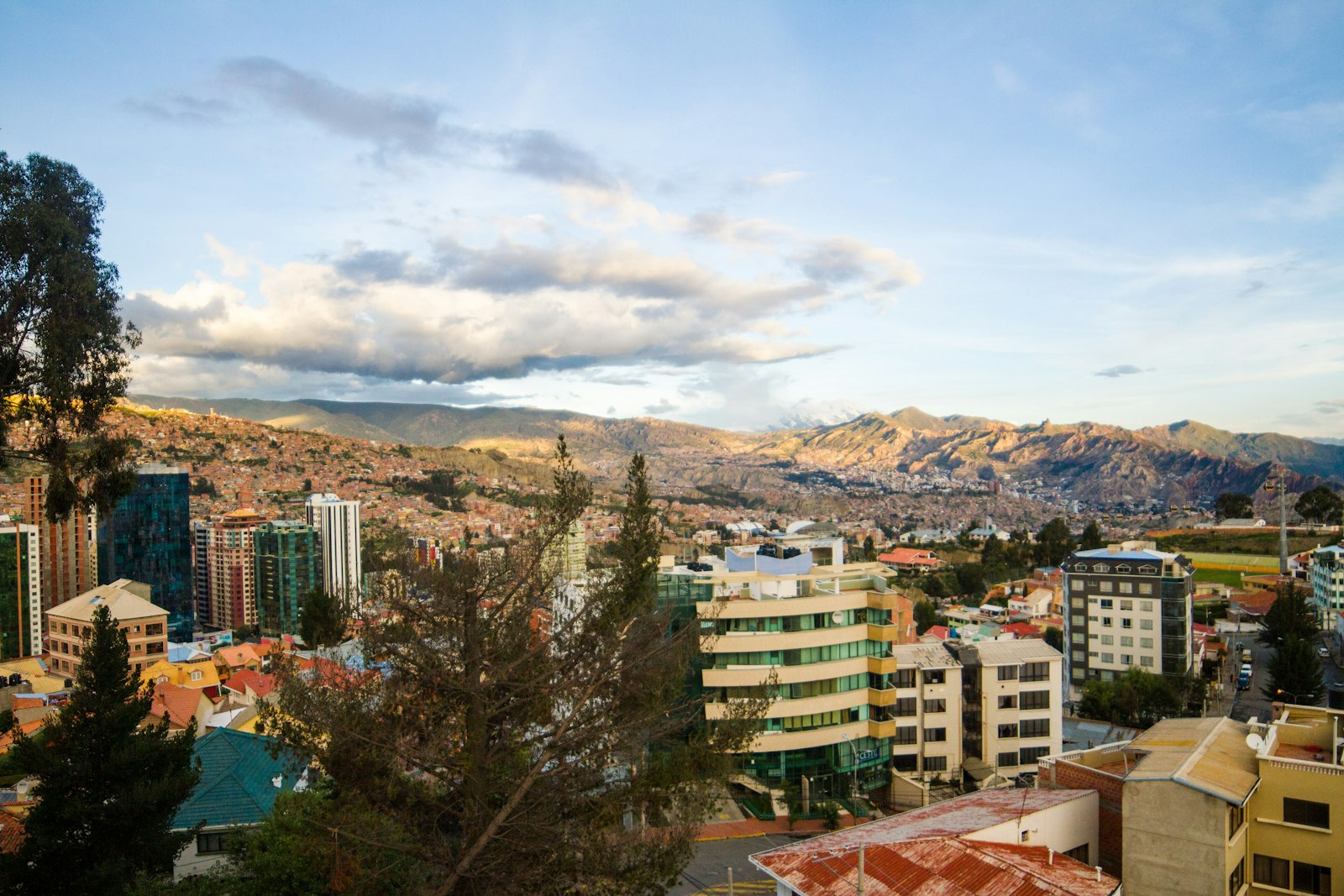 Residential skyline of La Paz, Bolivia